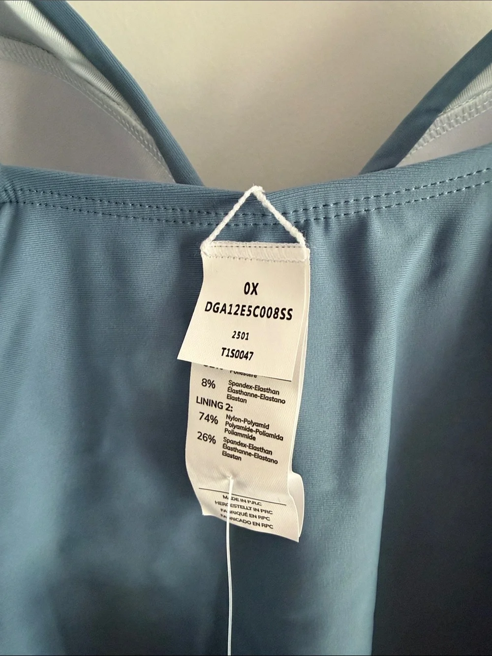 Women’s One-Piece Swimsuit in Dusty Blue 0X - Picture 3 of 6